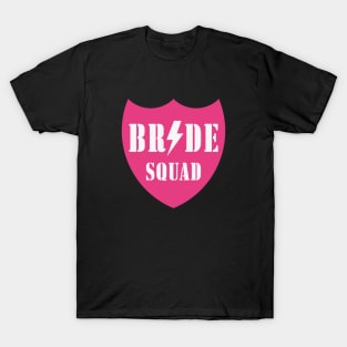 Bride Squad (Team Bride / Hen Night / Bachelorette Party / Neonpink – White) T-Shirt